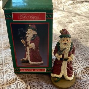 NICHOLAS Santa Figurine - Red, White, and Green